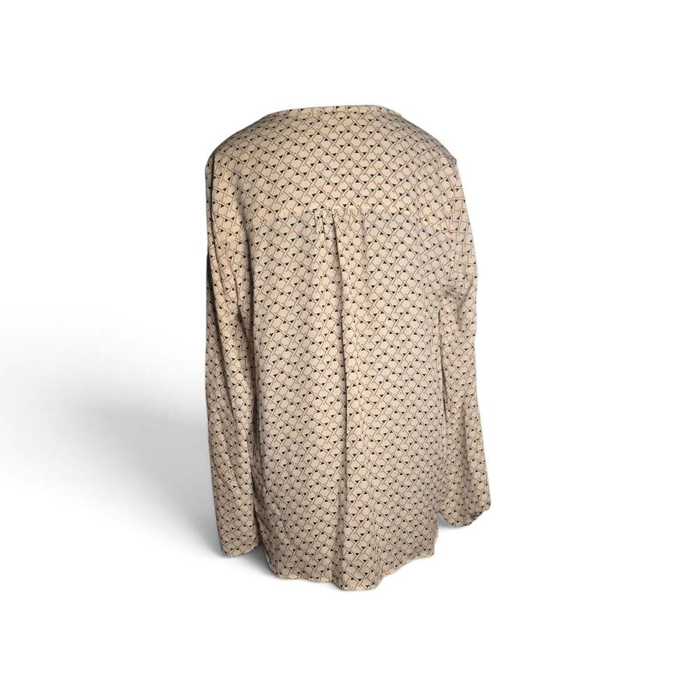 Pleione V-Neck Long Sleeve Blouse with Geometric Print Style WQZ511305 - Picture 3 of 6